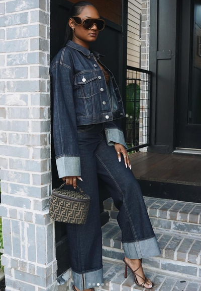 Livia | Dark Denim Set